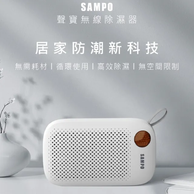 【SAMPO 聲寶】無線綠能除濕器/迷你除濕機/懸掛直放兩用-2入組(DN-Z24151L)