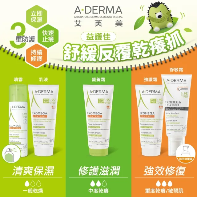 【A-DERMA 艾芙美】官方直營 益護佳舒緩保濕乳液/ 營養霜200ml(任選)