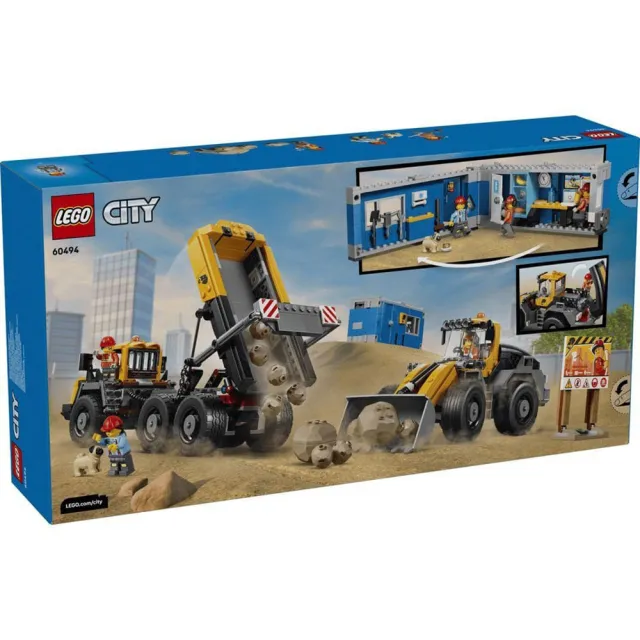 【LEGO 樂高】60494 傾卸式卡車與前端裝載機 積木