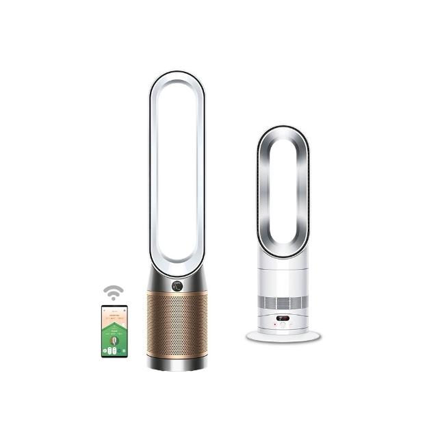 【dyson 戴森】TP12 Purifier Cool De-NOx 二合一甲醛NOx偵測涼風空氣清淨機(白金色)(超值組)