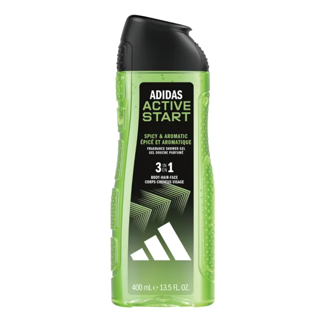 【adidas 愛迪達】三合一潔顏洗髮沐浴露-能量激活(400ml)
