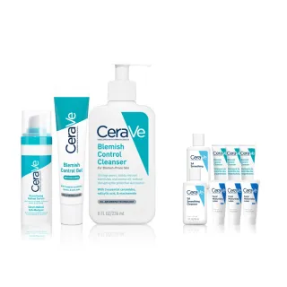 【CeraVe 適樂膚】粉痘清零全配組★A醇勻亮修護精華+多重酸煥膚修護精華+淨膚白泥抗粉痘潔面露_D