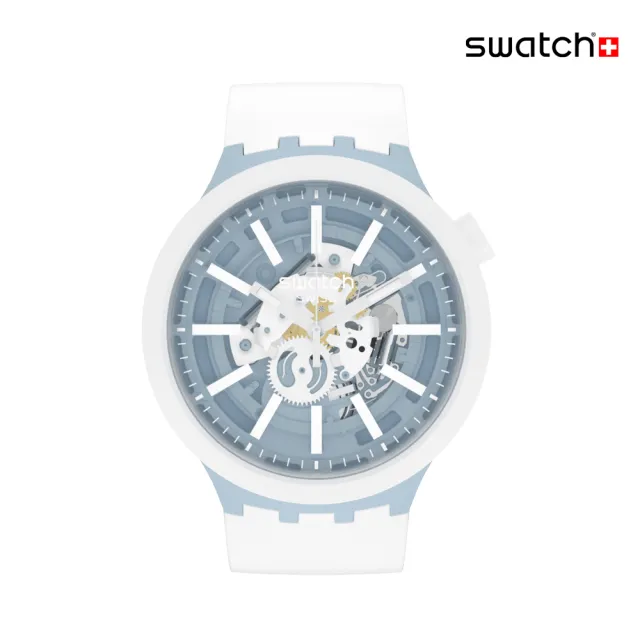 【SWATCH】WHICE 大錶面手錶/男錶/女錶/瑞士製造 SB03N103(47mm)