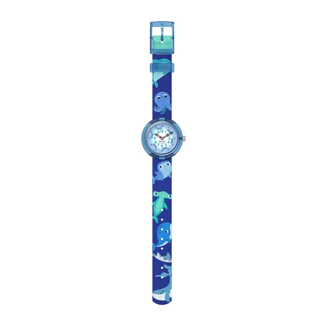 【Flik Flak】兒童手錶 OCEAN PARTY 兒童禮物/安全防水/瑞士製造 FBNP257 (31.85mm)