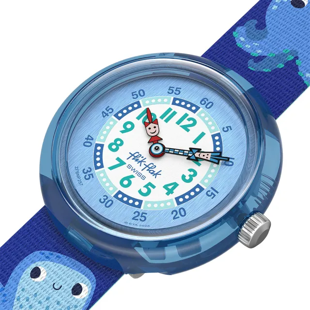 【Flik Flak】兒童手錶 OCEAN PARTY 兒童禮物/安全防水/瑞士製造 FBNP257 (31.85mm)