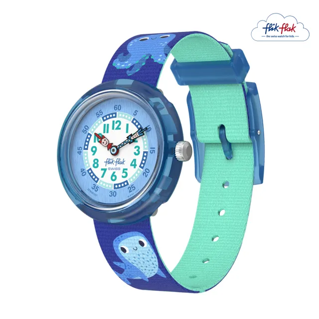 【Flik Flak】兒童手錶 OCEAN PARTY 兒童禮物/安全防水/瑞士製造 FBNP257 (31.85mm)
