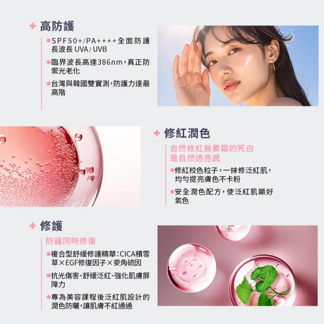 【Dr. May 美博士】專業潤色清爽防曬乳 SPF50+PA++++40ml 二入 買一送一