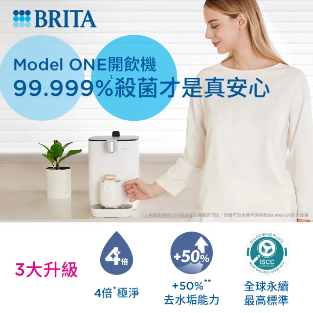 【德國BRITA官方】Model ONE瞬熱智能滅菌開飲機 1機7芯組