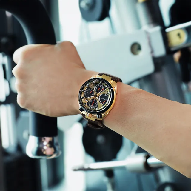 【CITIZEN 星辰】PROMASTER Tsuno Chrono 50週年限定款光動能三眼計時錶-44.5mm 父親節 送禮(AV0072-01X)