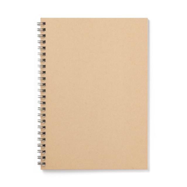 【MUJI 無印良品】植林木不易透色雙環筆記本/橫線/48頁.A5.米