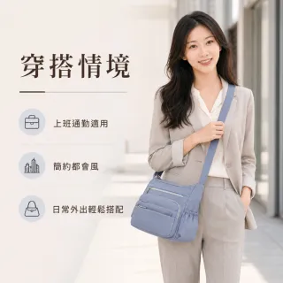【EMMA SUE】雙11 尼龍包 大容量斜背包 休閒包包 包包 女生斜背包 斜背包 防潑水包包 多口袋包包