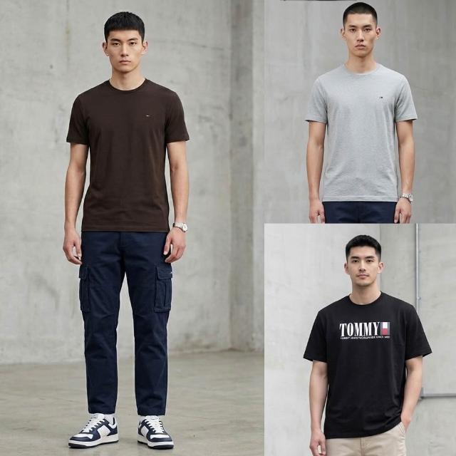 【TOMMY HILFIGER】男生 基本款 小LOGO 素面短袖T恤 ESSENTIAL SOLID 男款 短TEE(多色可挑)