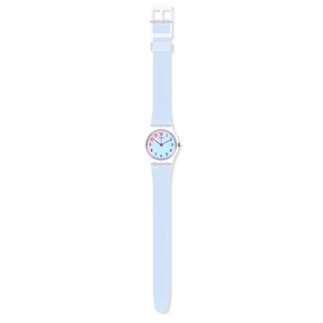 【SWATCH】CASUAL BLUE 太陽光譜折射錶盤/經典手錶/女錶/瑞士製造 LK396 (25mm)