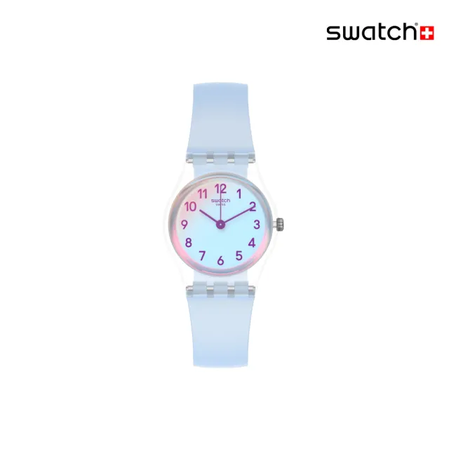 【SWATCH】CASUAL BLUE 太陽光譜折射錶盤/經典手錶/女錶/瑞士製造 LK396 (25mm)