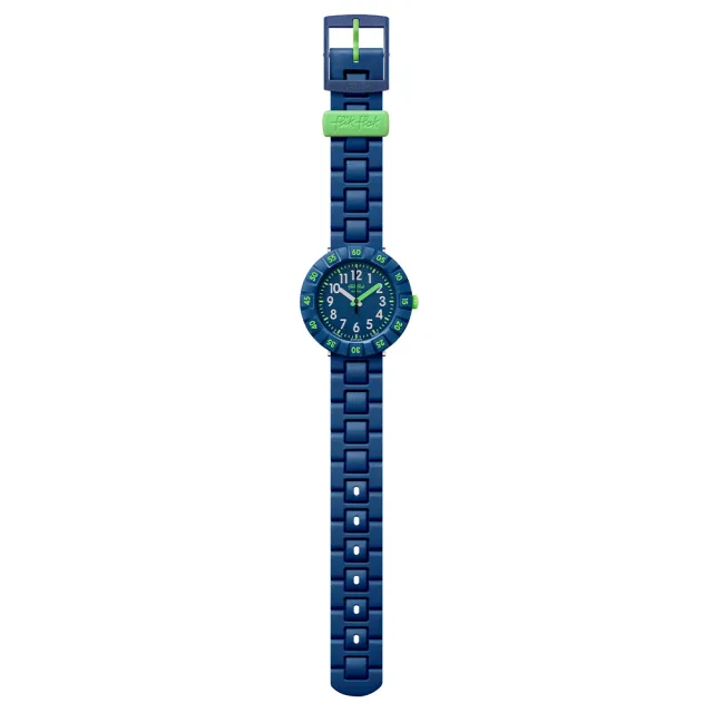 【Flik Flak】兒童手錶 SOLO DARK BLUE 兒童禮物/安全防水/瑞士製造 FCSP086(36.7mm)