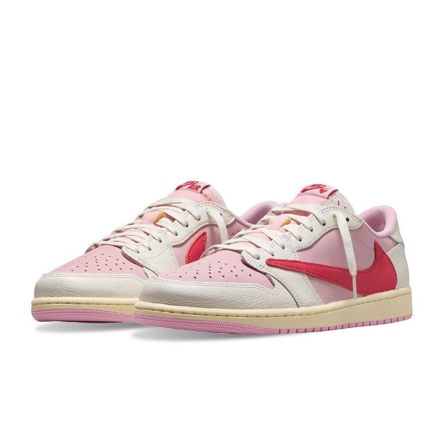 【NIKE 耐吉】Travis Scott x Nike Air Jordan 1 Low OG SP 粉紅倒鉤 聯名爆款 街頭 男鞋 IQ7604-101