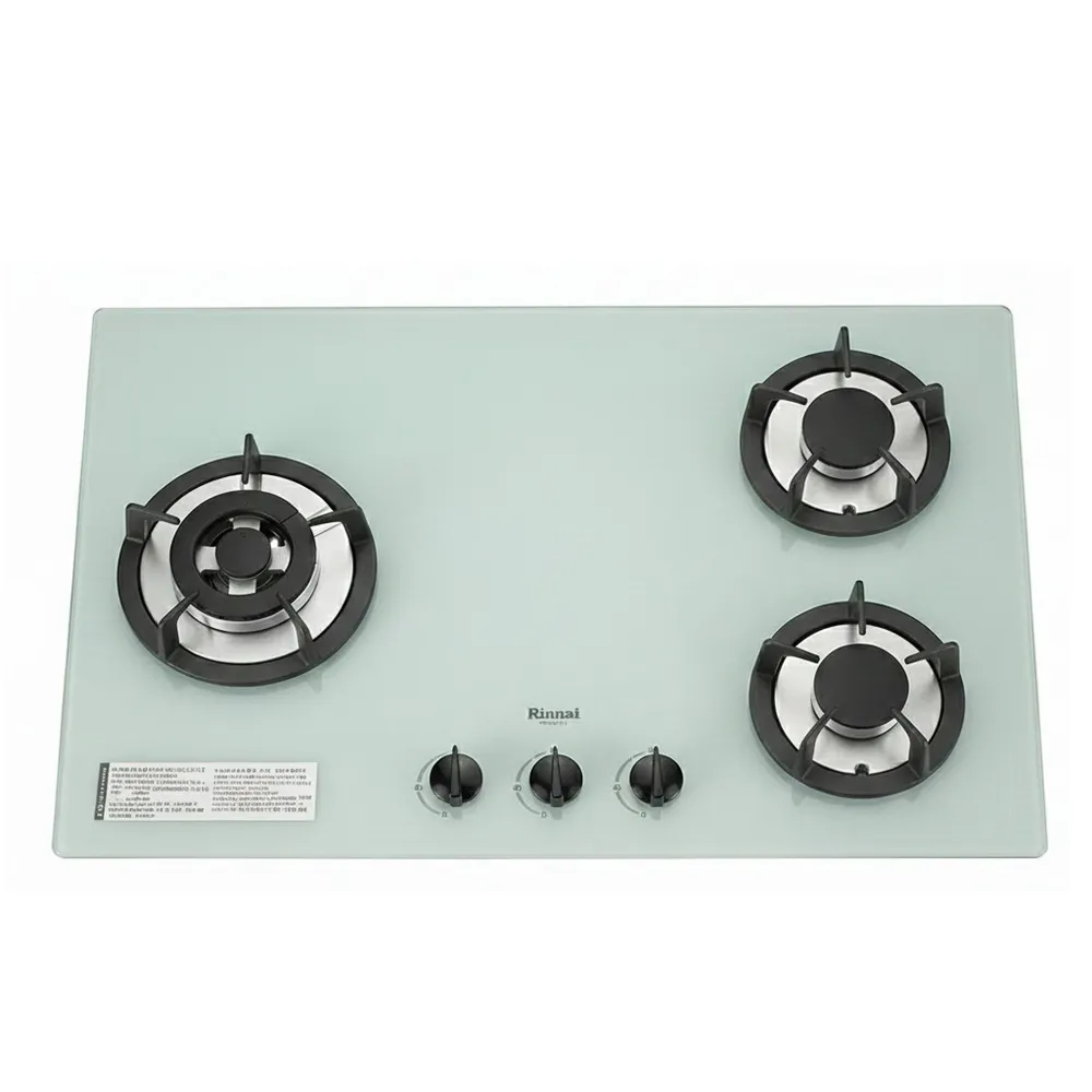 【林內】三口左單口防漏白玻璃檯面爐 RB-302GH(WL) 含基本安裝