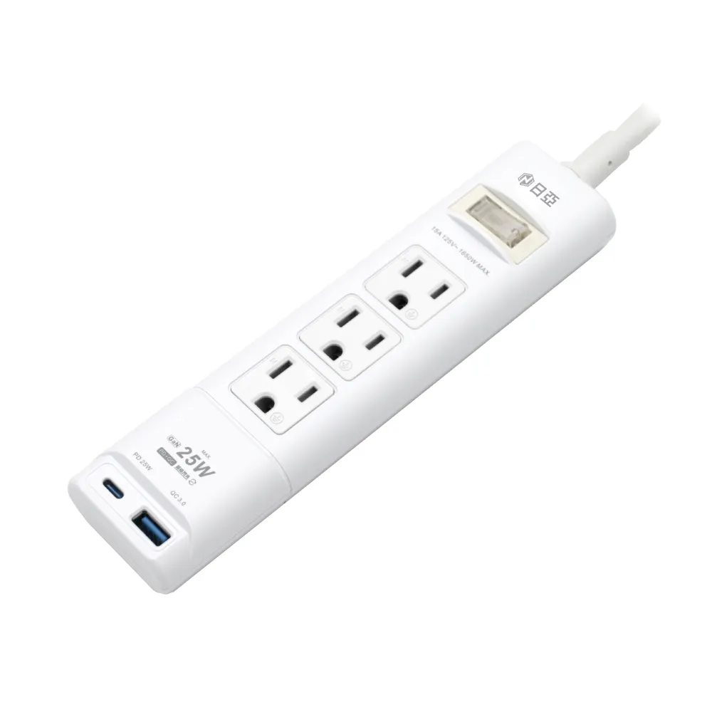 日亞 C-26P25N 1開3插3P PD25W 智慧快充延長線 1.8M