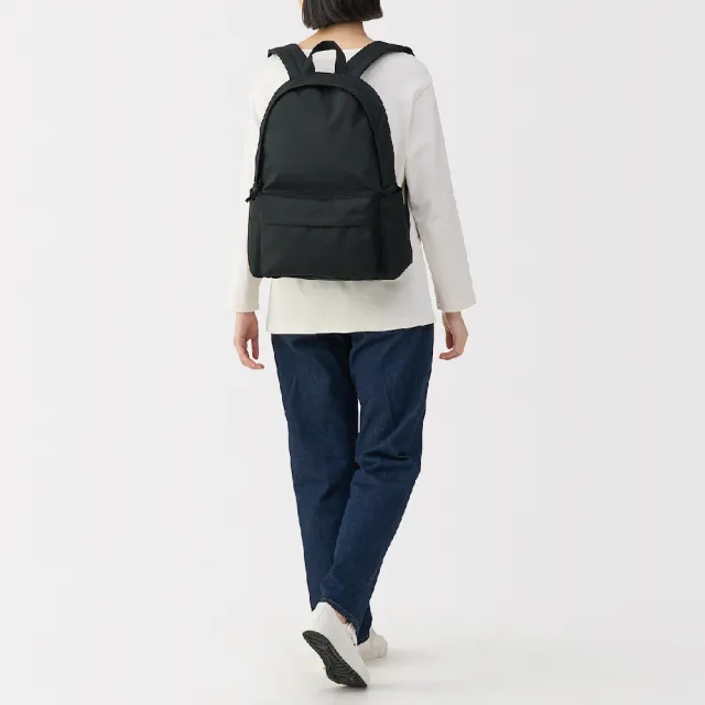 【MUJI 無印良品】可減輕肩膀負擔撥水加工後背包(灰色/黑色/淺米/煙燻藍)