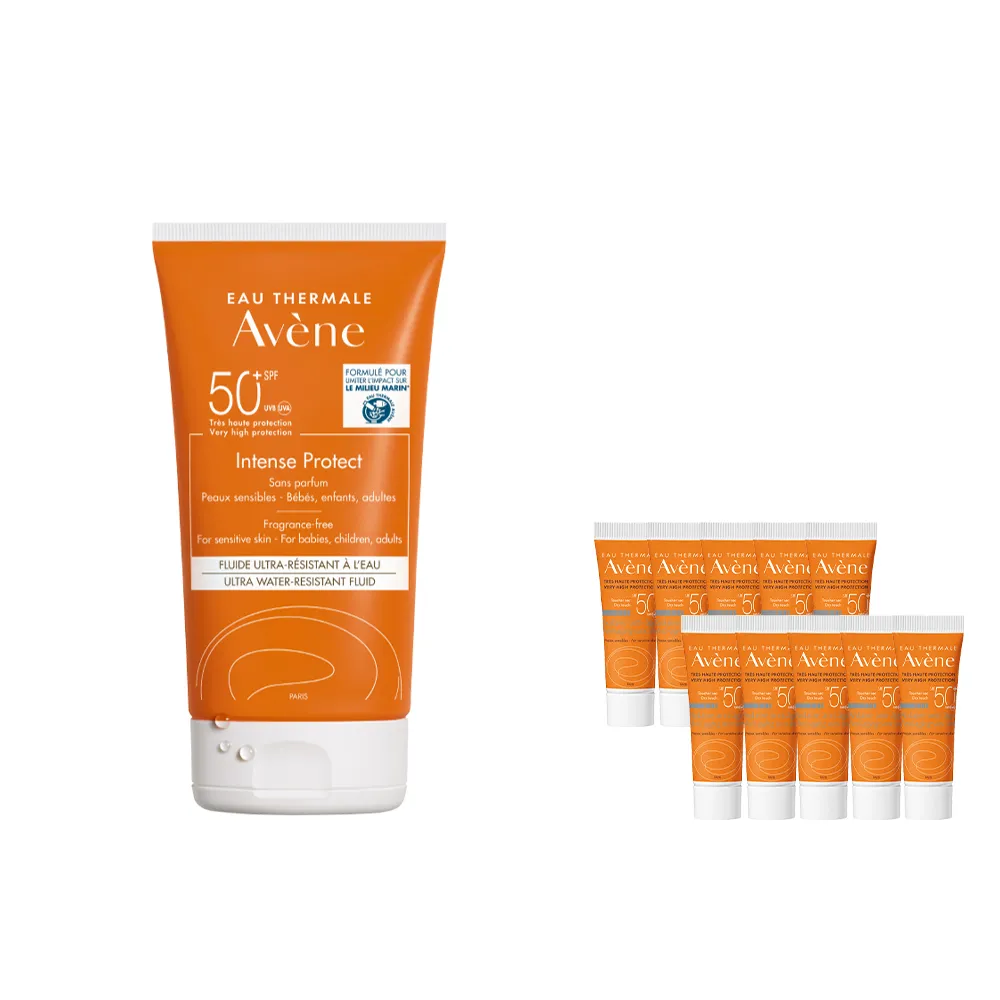 【Avene 雅漾】官方直營 抗藍光超能全護防曬液SPF50+150ml(海洋友善/嬰幼孕婦推薦/超防水/防曬)