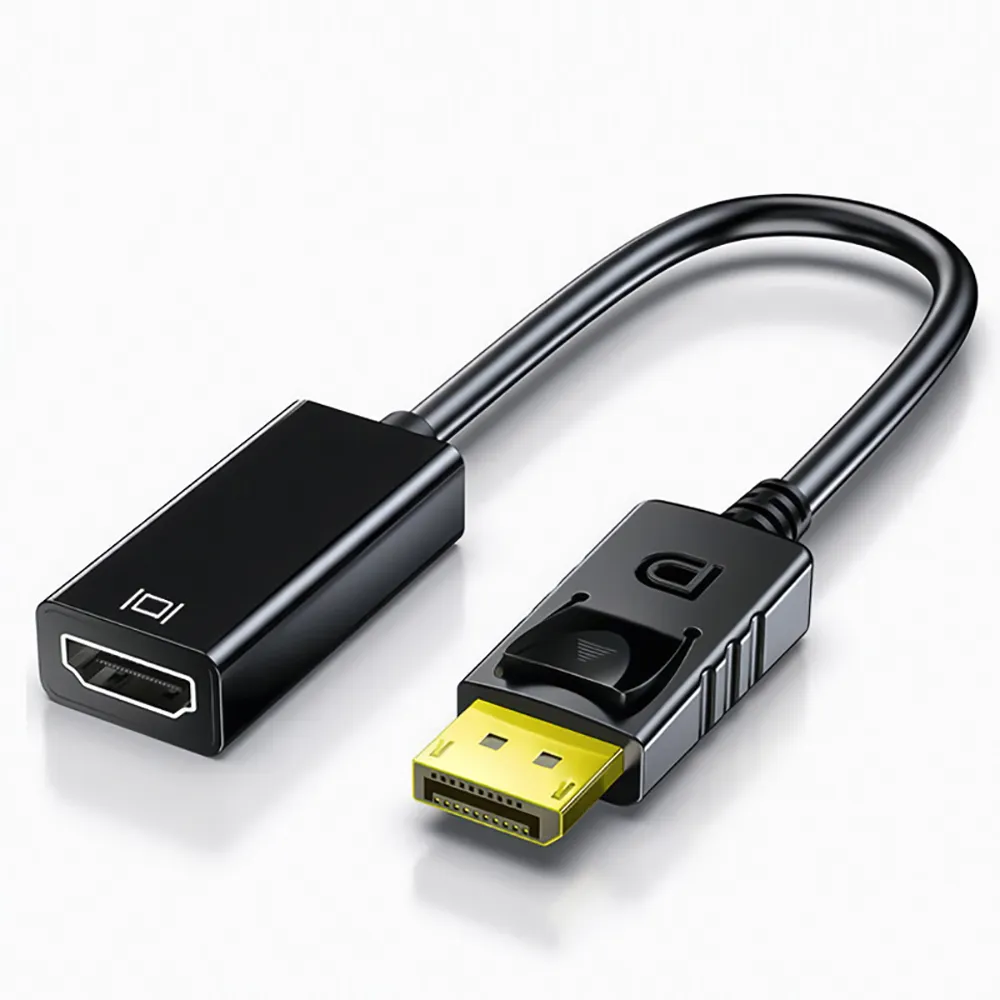 【Arum】DP轉HDMI影音轉接線 1080P高清公轉母轉接器(DisplayPort to HDMI公對母訊號轉接頭)