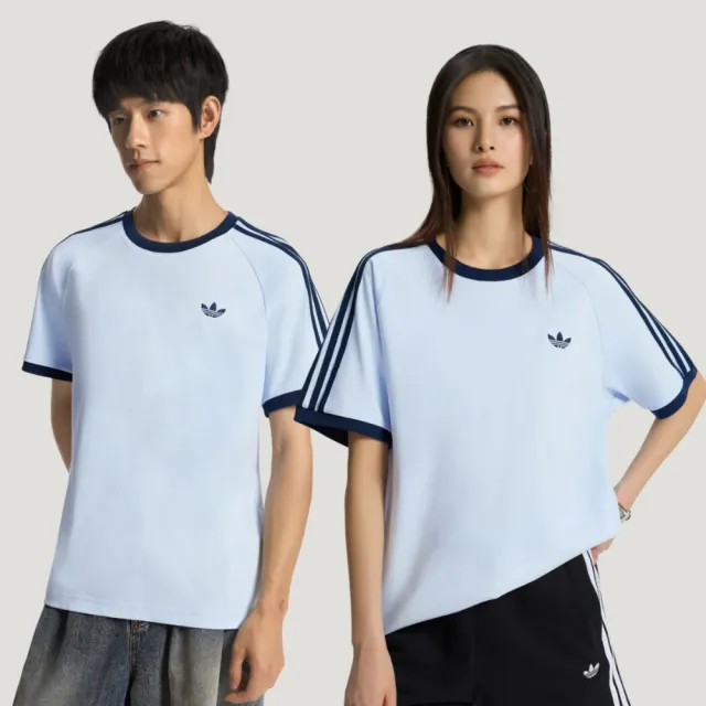 【adidas 愛迪達】Ss Tee M 男女 T恤 運動上衣 休閒短袖 冰藍 亞版 純棉(KT7764)