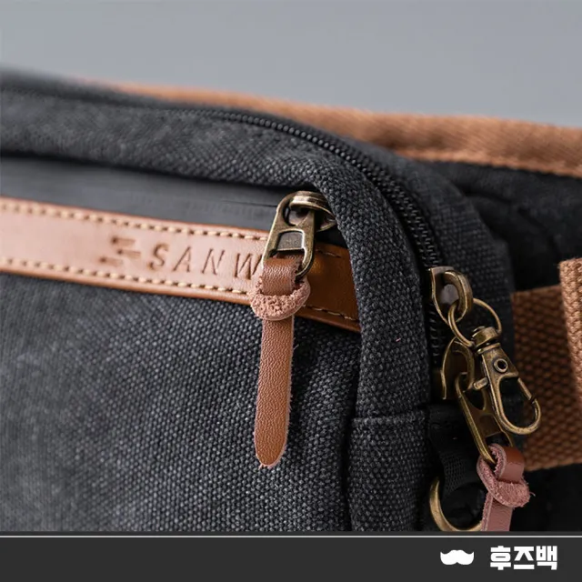 【WHOSE BAG】雙11 日系機能胸包斜背包｜多口袋可放水瓶帆布胸包 男女通用 NO.WBBC3AG