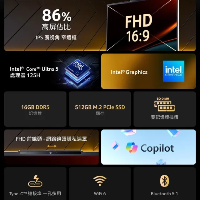 【Acer】65W快充組★15.6吋Ultra 5 AI效能筆電(Aspire Lite/AL15-74P-503V/Ultra 5-125H/16G/512G/W11)