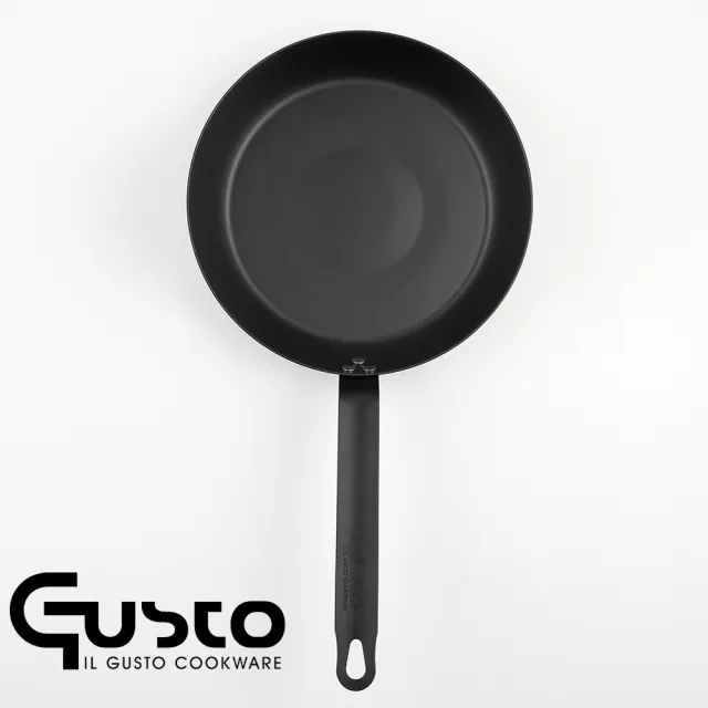 【GUSTO】藍鋼雙圈鐵鍋|平底鍋26cm(GUSTO3.0免開鍋)