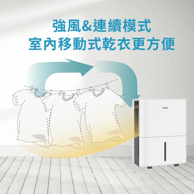 【GE 奇異】mabe美寶21L側吹式強力除濕機(MDER50LW)