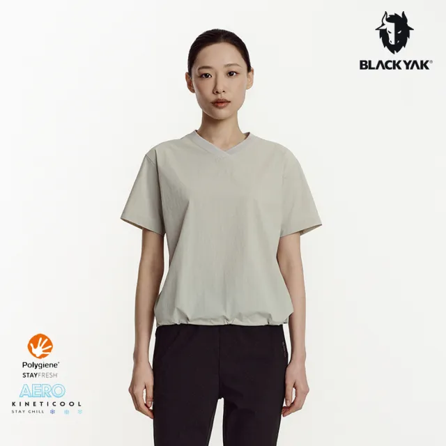 【BLACKYAK】女 AERO FRESH K涼感短袖上衣[五色] V領 UPF50 涼感 吸濕快乾｜FB1WC507