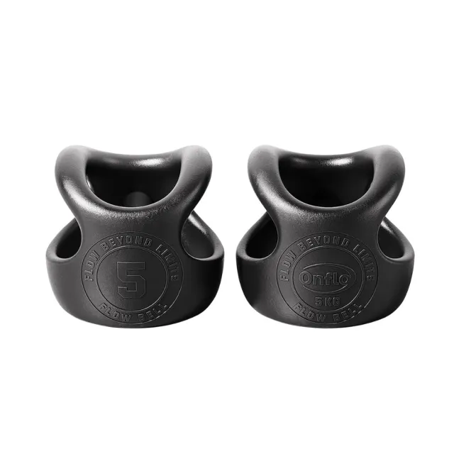 【atflee】Onflo Flowbell 5KG(11LB) 2合1 多功能專業訓練啞鈴/壺鈴 雙入
