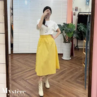 【my stere 我的時尚秘境】舒適寬版插畫風女孩棉T 兩色可選 寬鬆T恤 寬版T恤 短版T恤 百搭上衣 休閒T恤