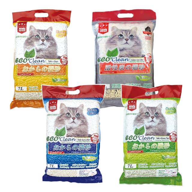 【ECO 艾可】豆腐貓砂7L/2.8kg-原味/綠茶/玉米/活性炭(環保貓砂)