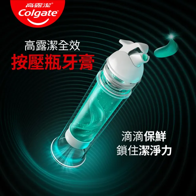 【Colgate 高露潔】全效專業潔淨凝露直立按壓式牙膏130gx2