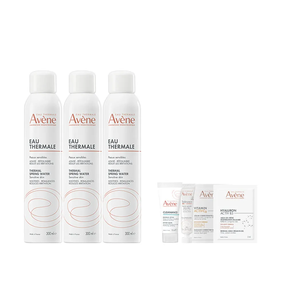 【Avene 雅漾】官方直營 舒護活泉水300mlx3入(保濕化妝水/妝前噴霧)