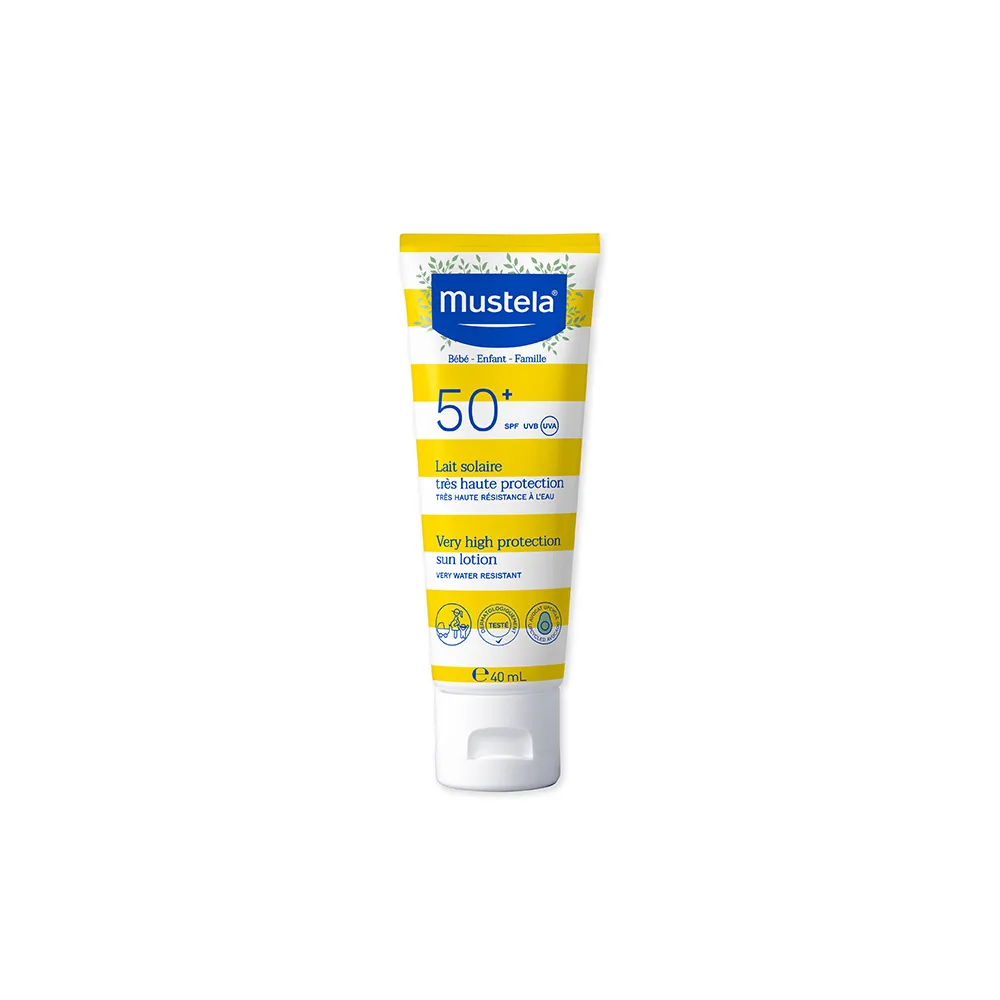 【Mustela 慕之恬廊】高效全護防曬乳SPF50+ 40ml(嬰兒防曬 寶寶防曬 新生兒/孕婦可使用)