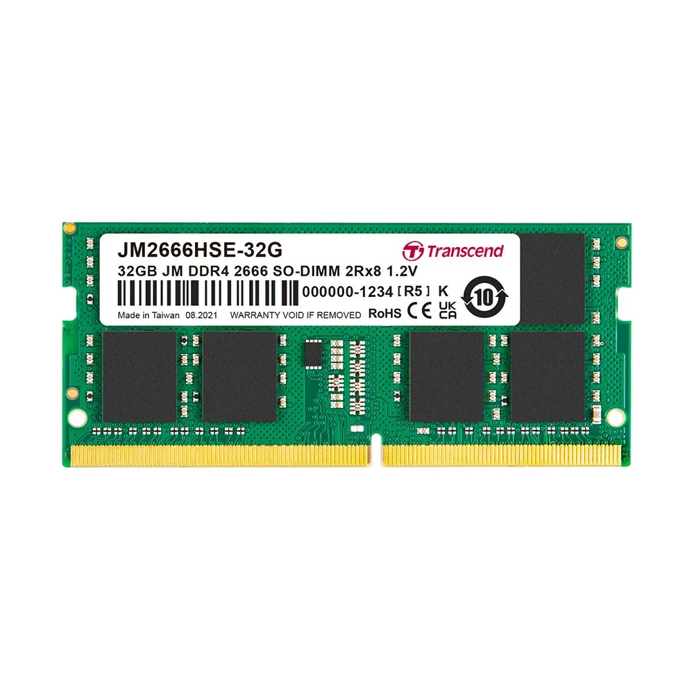 Transcend 創見】JetRam DDR4 2666 32GB 筆記型記憶體(JM2666HSE-32G