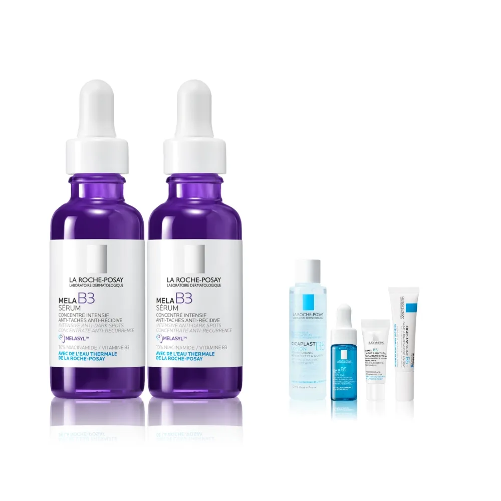【理膚寶水】淨白透亮雙入組★最強淡斑科技 MELA B3 淡斑淨亮精華 30ml_A(美白/精華液/麥拉色鏈)