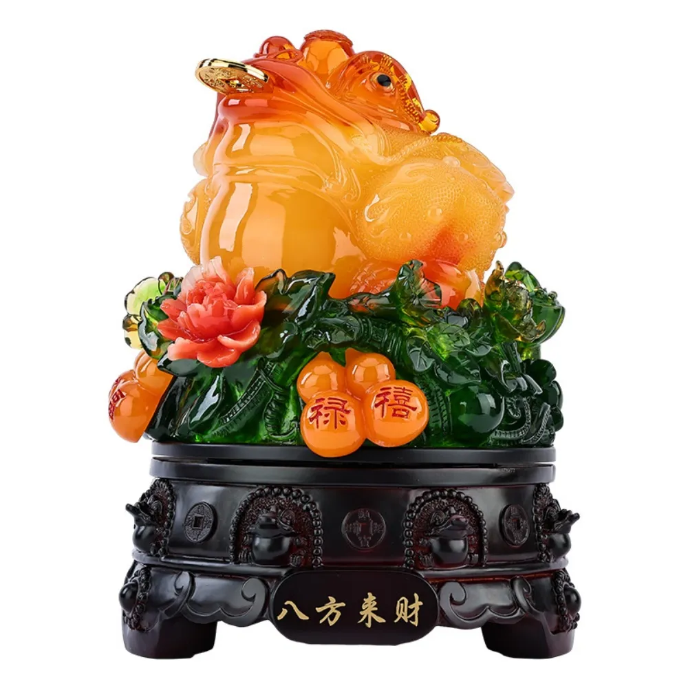 迦恩-八方來財金蟾擺件（大號）風水招財擺設辦公室擺設前台收銀裝飾品