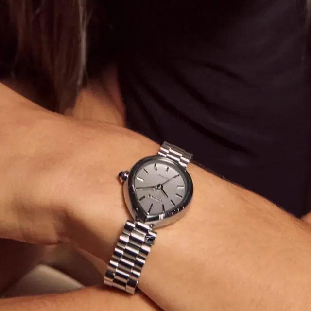 【CITIZEN 星辰】L Rainell 系列 光動能水滴型腕錶-銀色 EM1200-55A