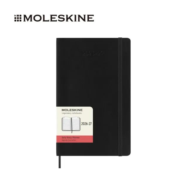 【MOLESKINE】2026-27 18個月日記軟皮手帳 - L型/黑