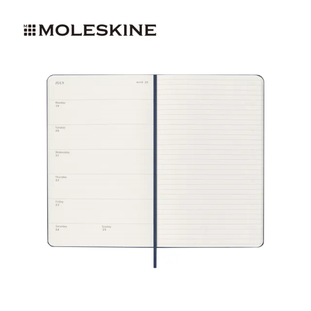 【MOLESKINE】2026-27 18個月週記硬皮手帳 - L型/寶藍
