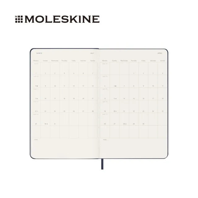 【MOLESKINE】2026-27 18個月週記硬皮手帳 - L型/寶藍