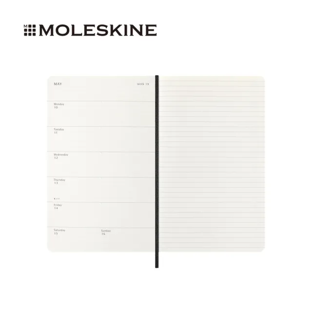 【MOLESKINE】2026-27 18個月週記軟皮手帳 - L型/黑