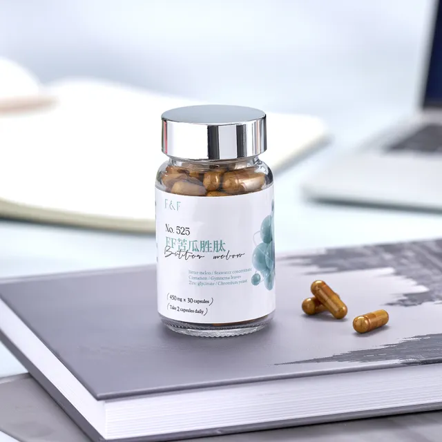 【F&F】艾芙-苦瓜胜肽膠囊 30顆/盒(醣類代謝 美國專利 山苦瓜 肉桂萃取 武靴葉)