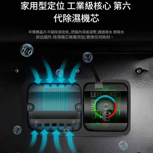 【RTAKO】電子防潮箱 相機防潮箱 32L乾燥箱（冷凝除濕/隔板可調/攝影器材收納/郵票防潮櫃/除濕櫃/乾燥櫃）