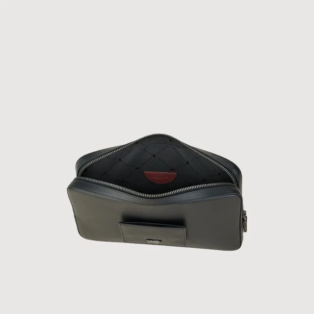 【BRAUN BUFFEL 德國小金牛】卡特 手拿包-黑色(BF585-03-BK) 男包送禮推薦