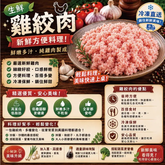 【約克街肉舖】家常牛豬雞絞肉任選9包(200g±10%/包)