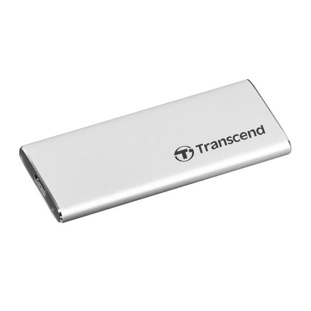 【Transcend 創見】ESD260C 500GB USB3.1/Type C 美型雙介面外接SSD行動固態硬碟-晶燦銀(TS500GESD260C)